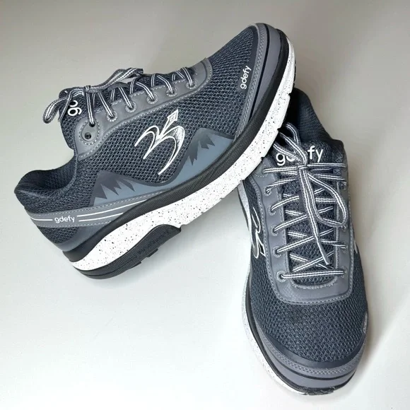 Gdefy Men’s Gravity Defyer Sneakers Gray Shoes Mighty Walk Orthopedic Size- 9 - Picture 3 of 9